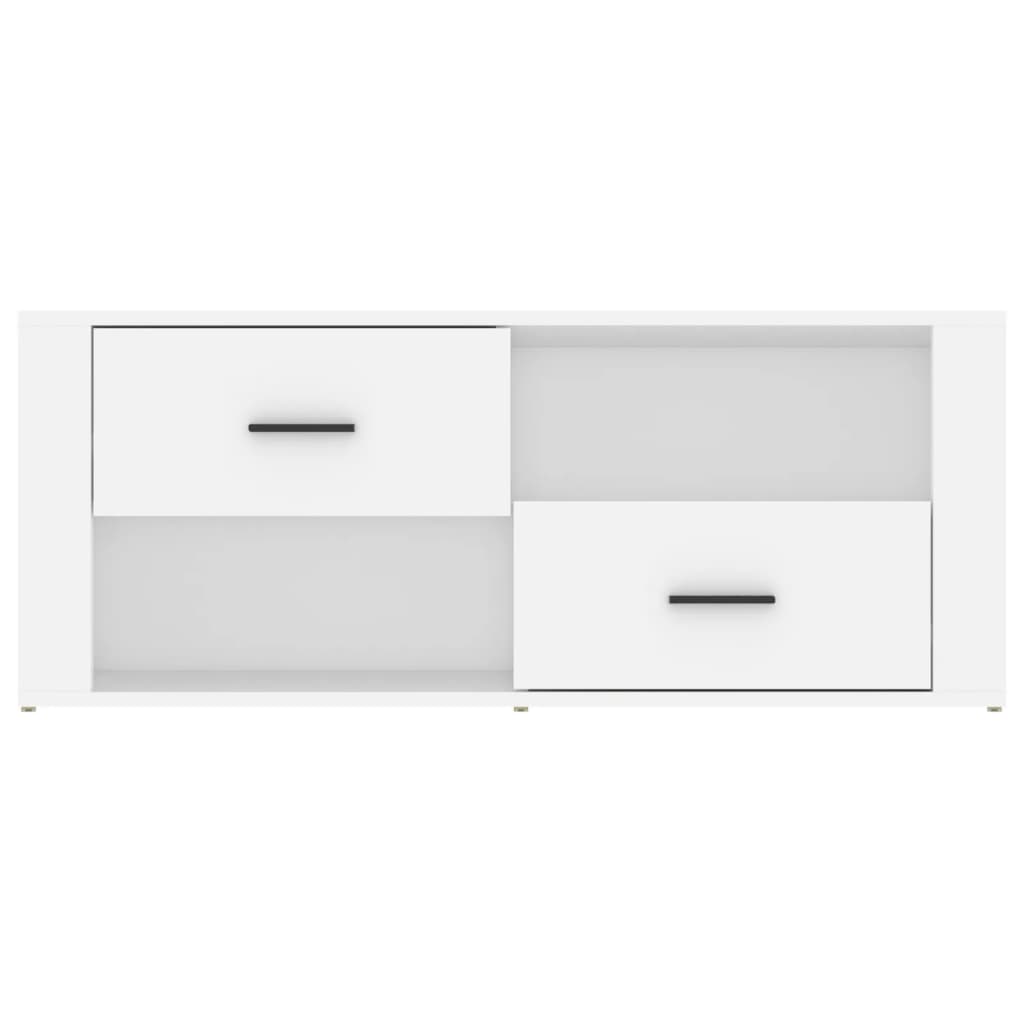 fehér szerelt fa TV-szekrény 100 x 35 x 40 cm