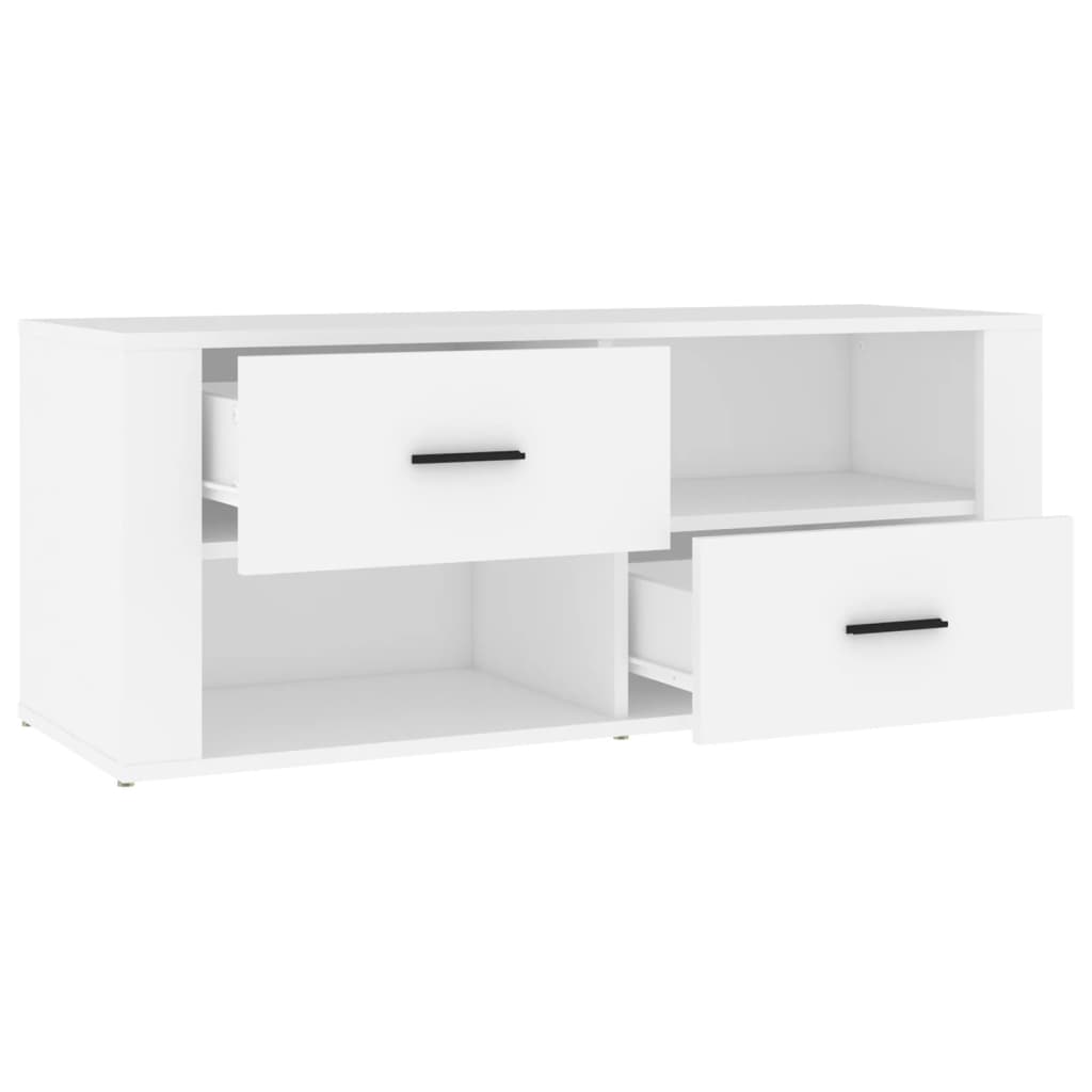 fehér szerelt fa TV-szekrény 100 x 35 x 40 cm