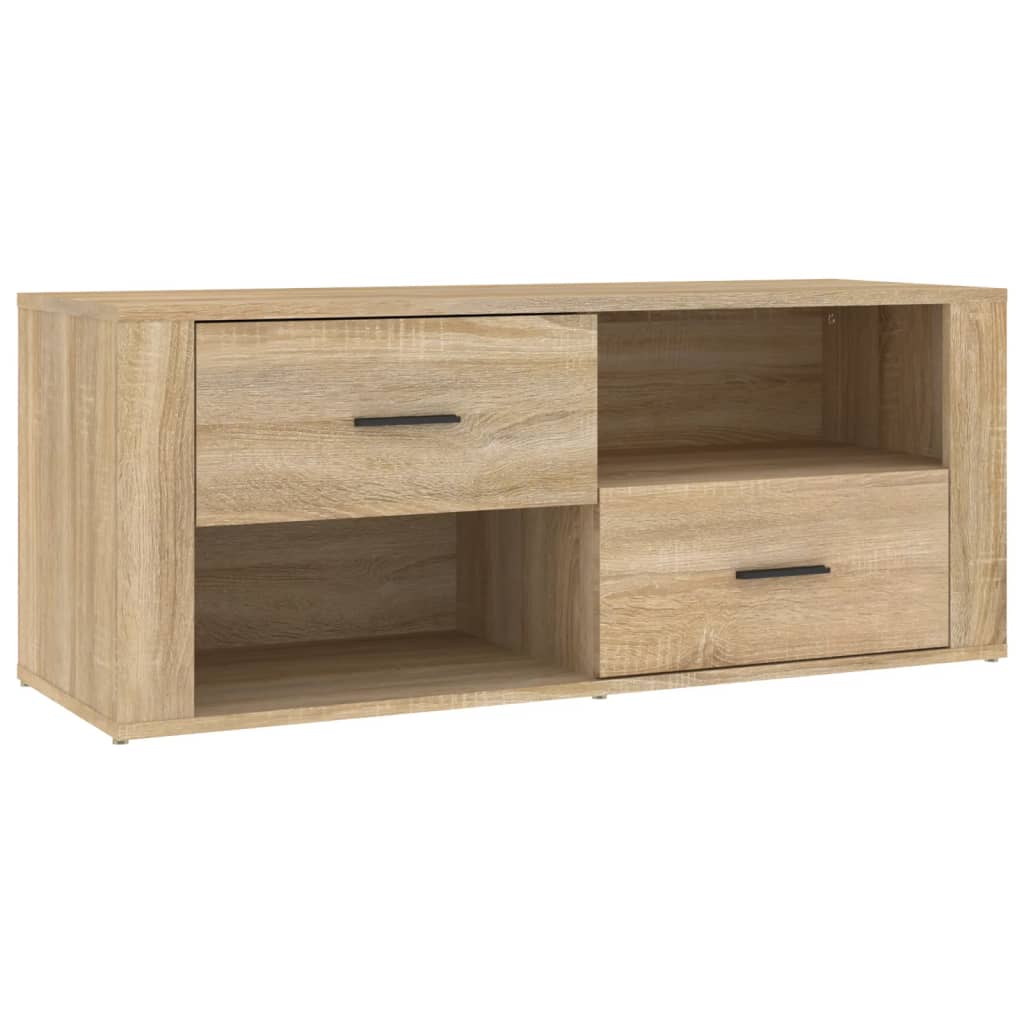sonoma tölgyszínű szerelt fa TV-szekrény 100 x 35 x 40 cm