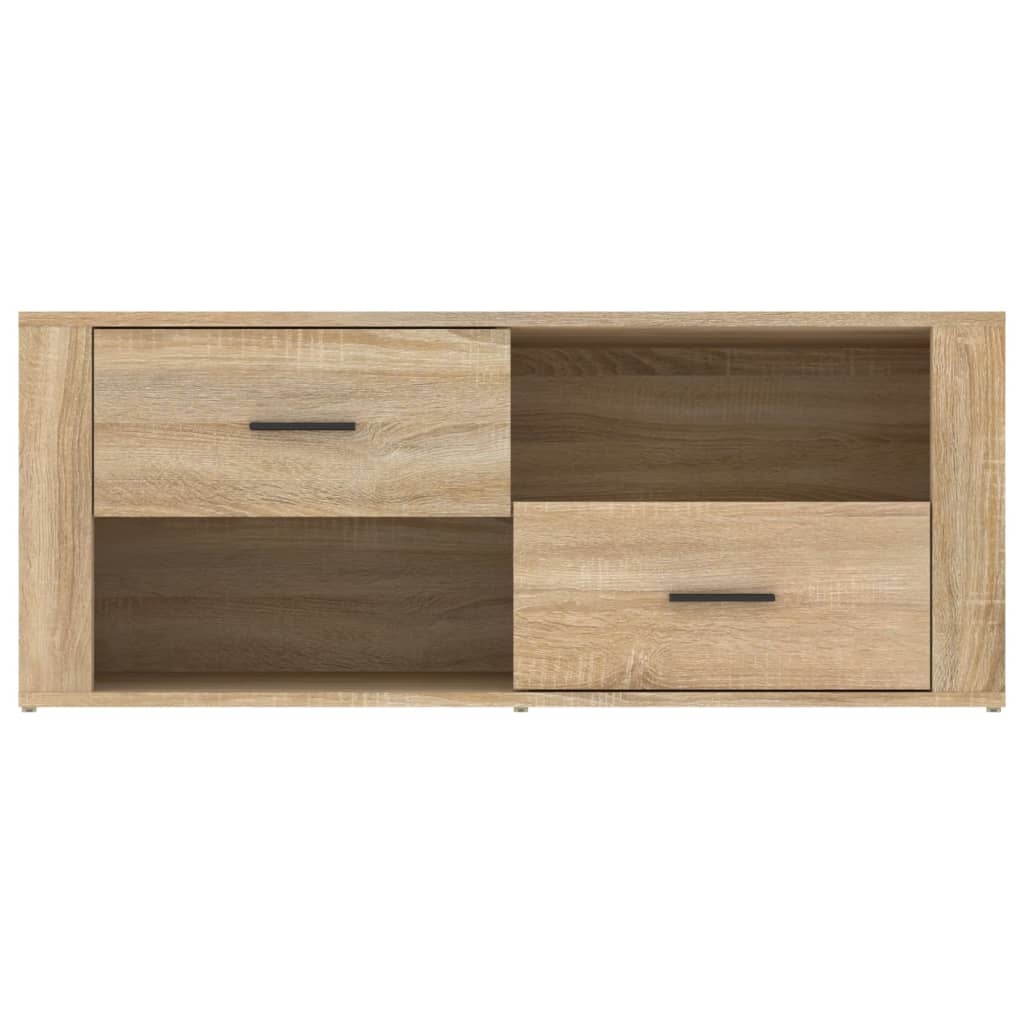 sonoma tölgyszínű szerelt fa TV-szekrény 100 x 35 x 40 cm