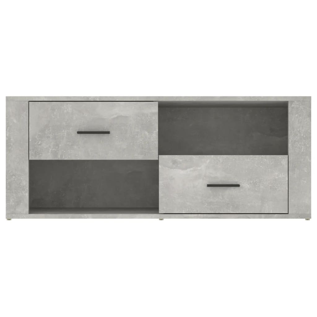 betonszürke szerelt fa TV-szekrény 100x35x40 cm