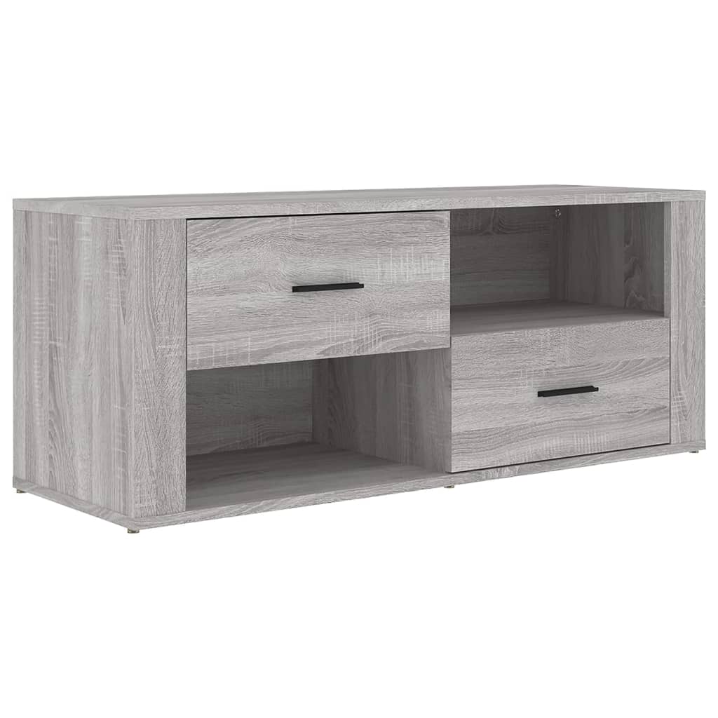szürke sonoma színű szerelt fa TV-szekrény 100 x 35 x 40 cm