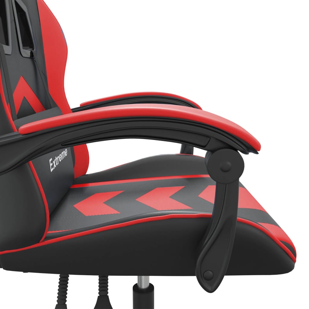 fekete és piros műbőr játékszék