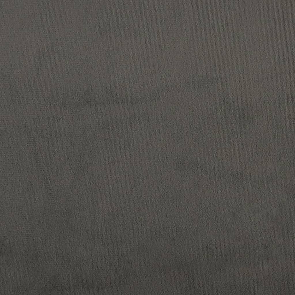 sötétszürke bársony rugós ágykeret 140 x 190 cm