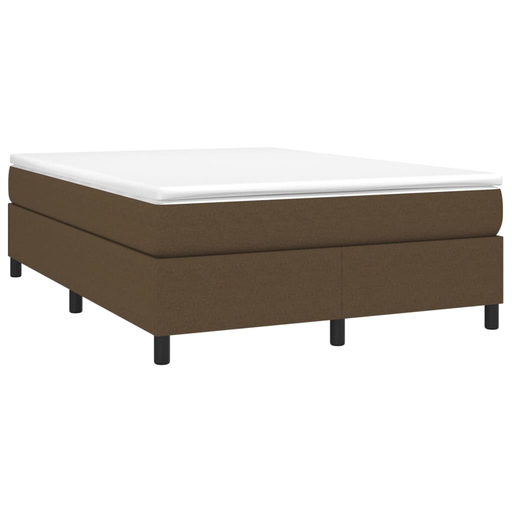 sötétbarna szövet rugós ágykeret 140 x 200 cm