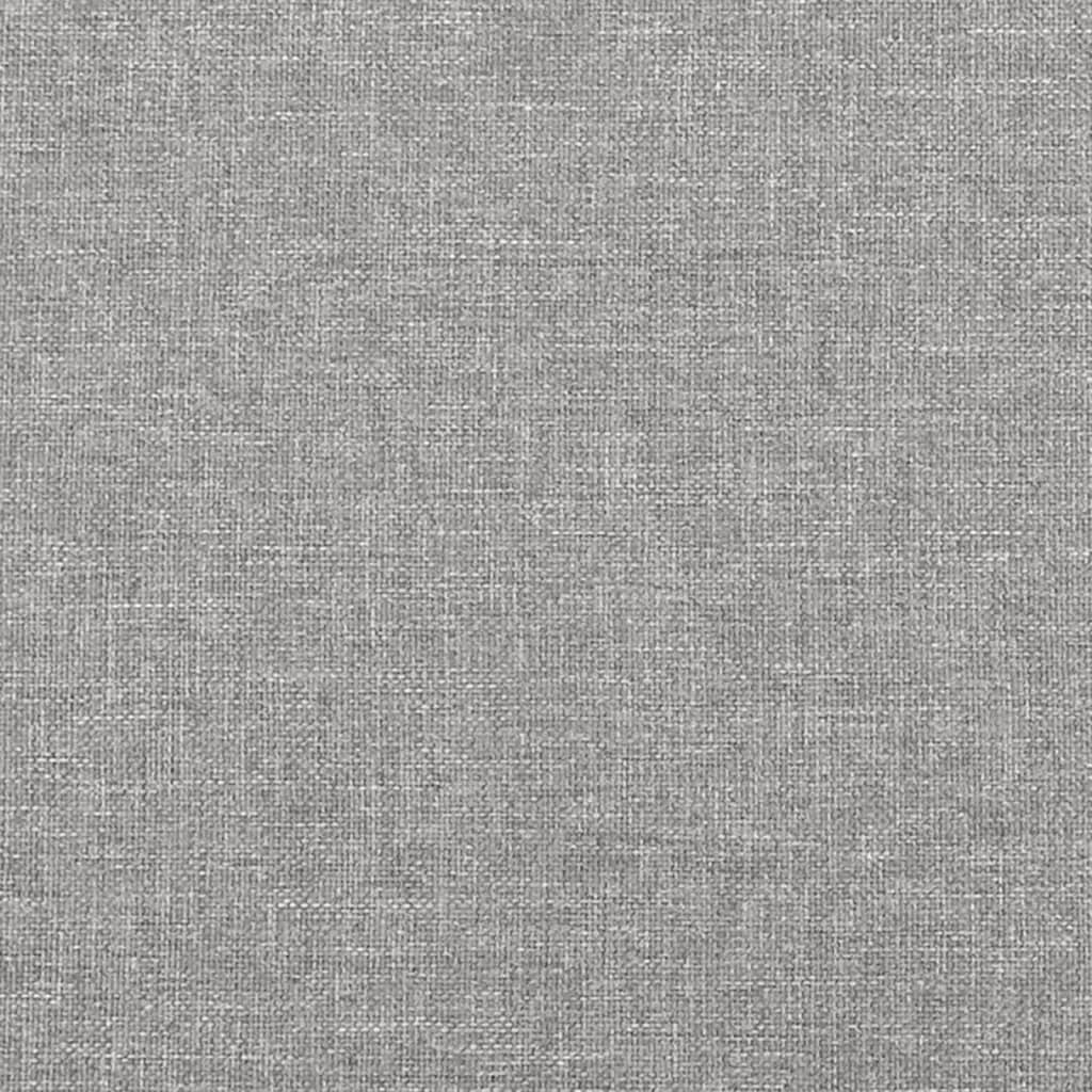 világosszürke szövet rugós ágykeret 200 x 200 cm