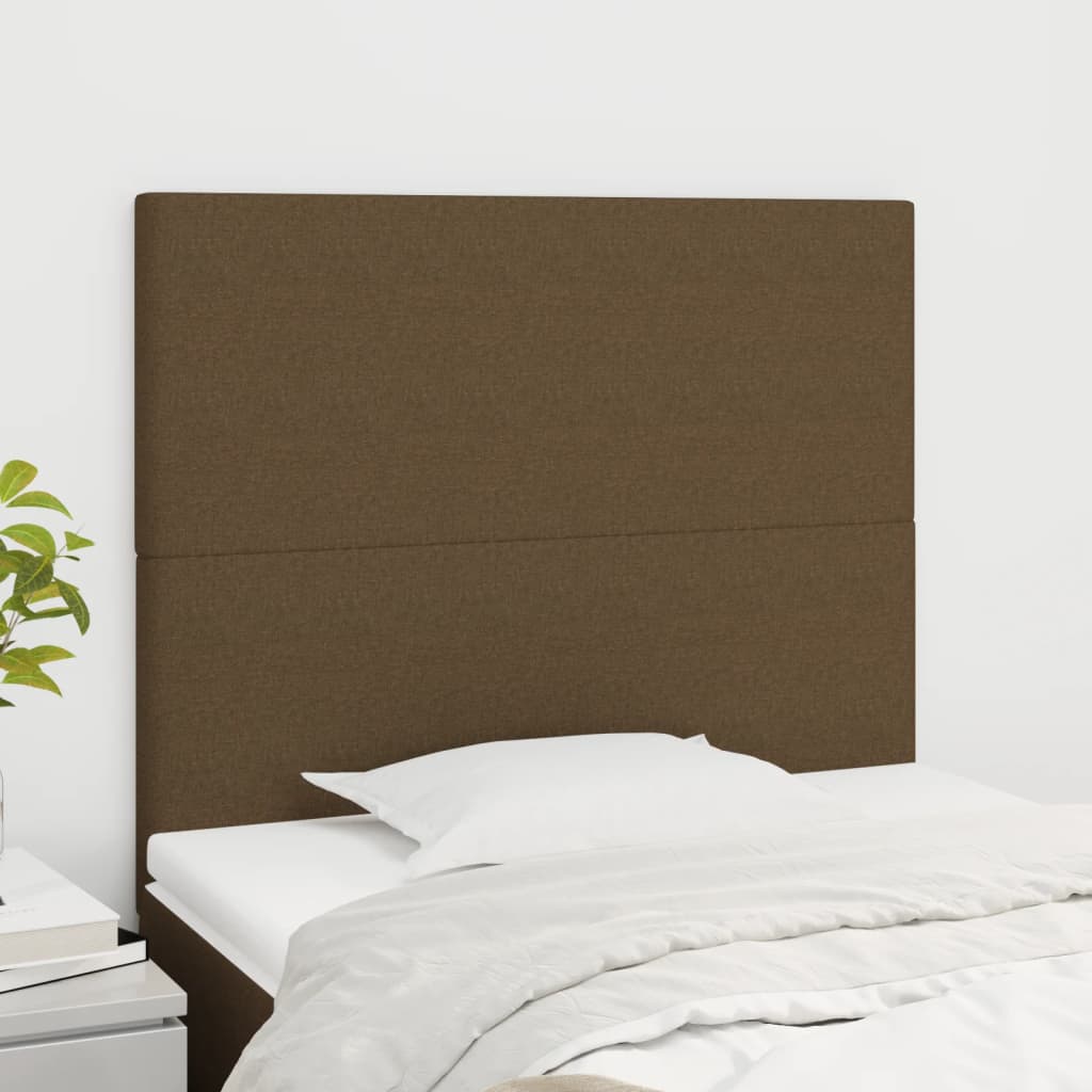 sötétbarna szövet fejtámla 100 x 5 x 118/128 cm