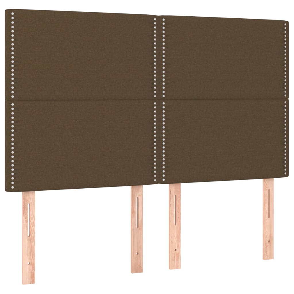 sötétbarna szövet fejtámla 144x5x118/128 cm