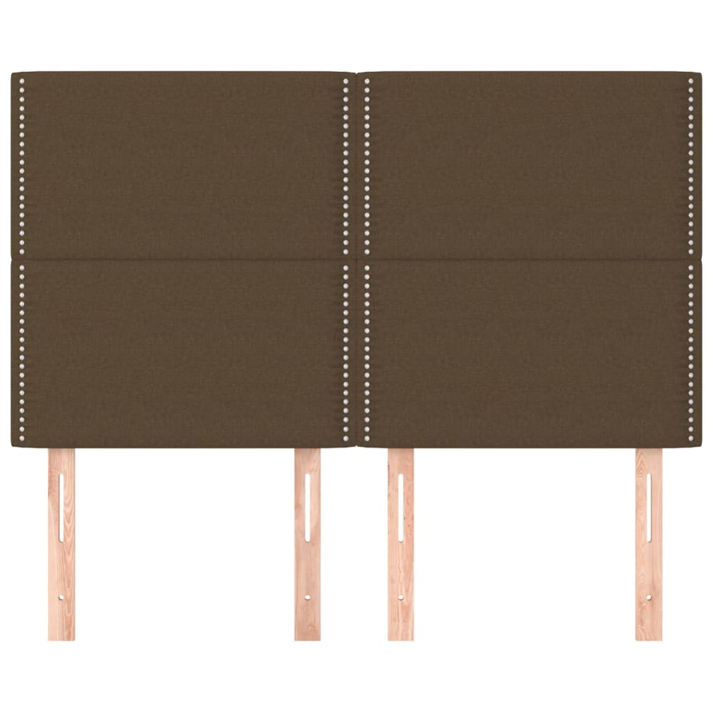 sötétbarna szövet fejtámla 144x5x118/128 cm