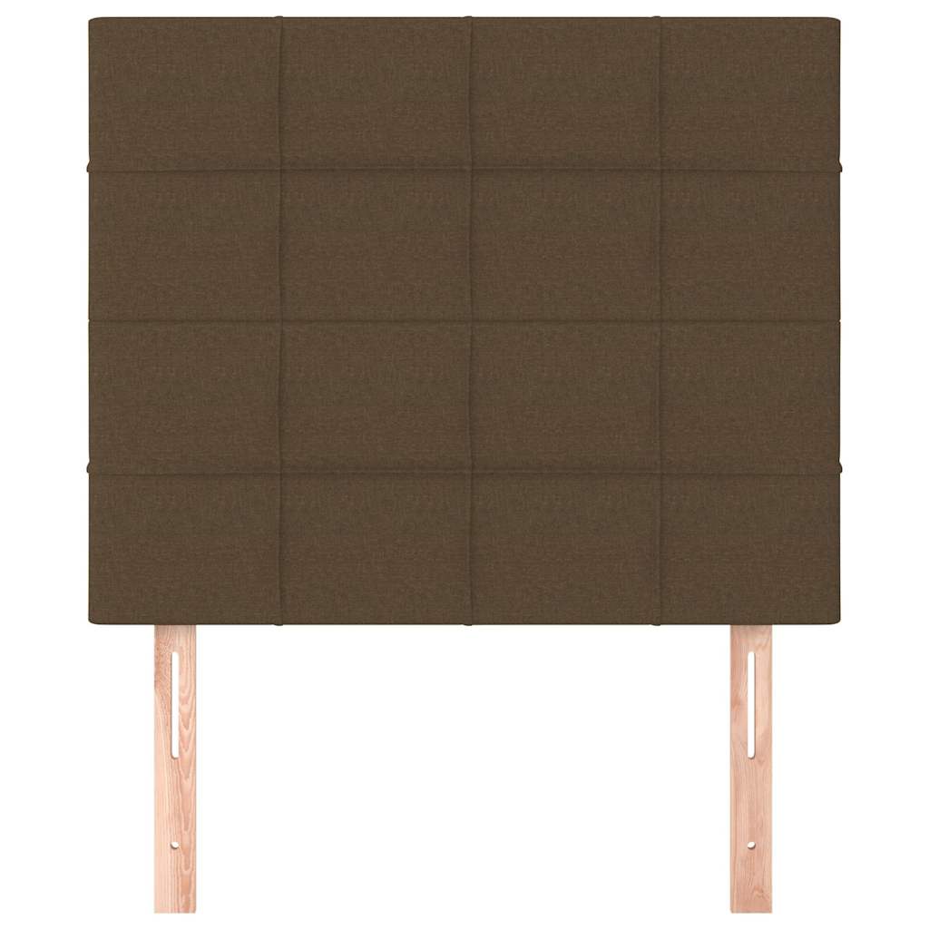 sötétbarna szövet fejtámla 80x5x118/128 cm