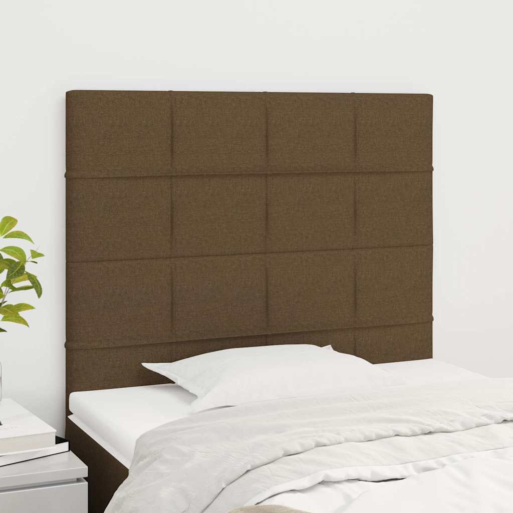 sötétbarna szövet fejtámla 80x5x118/128 cm