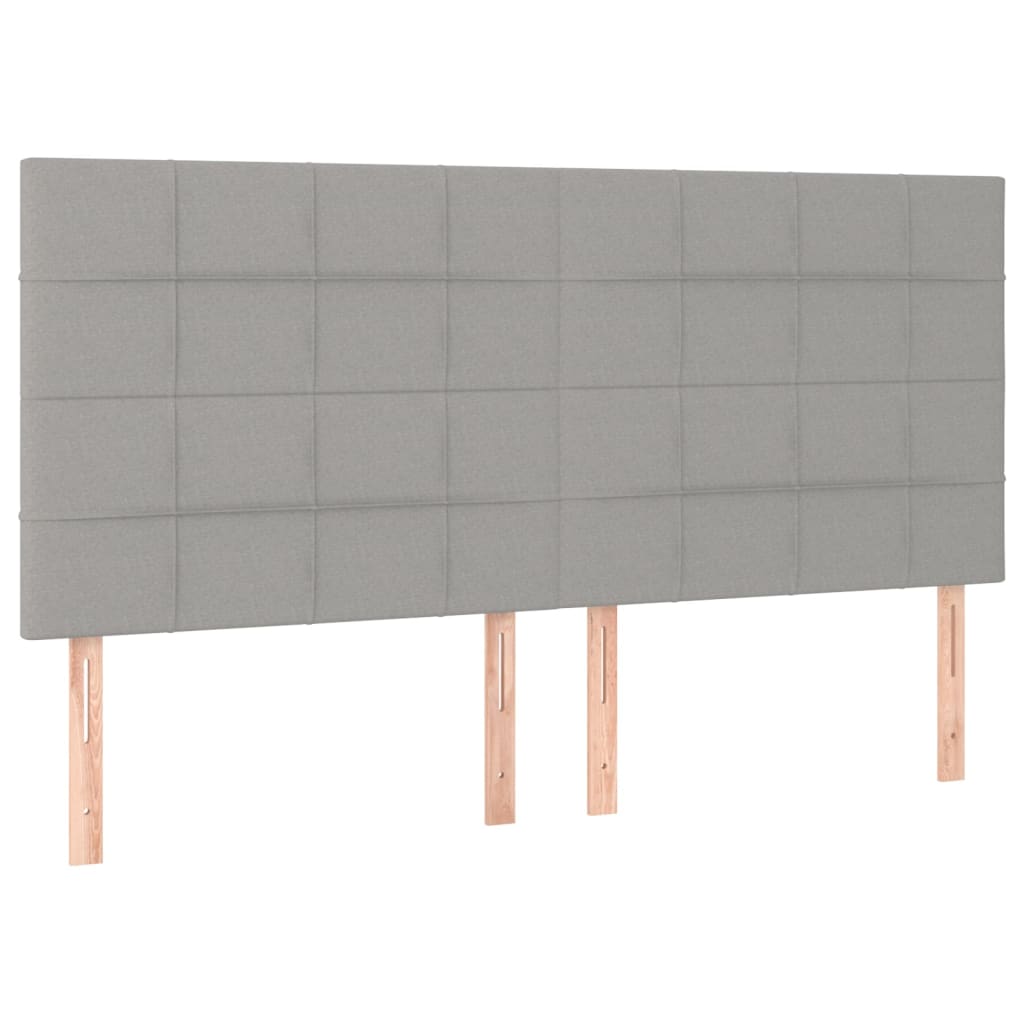 világosszürke szövet fejtámla 200 x 5 x 118/128 cm