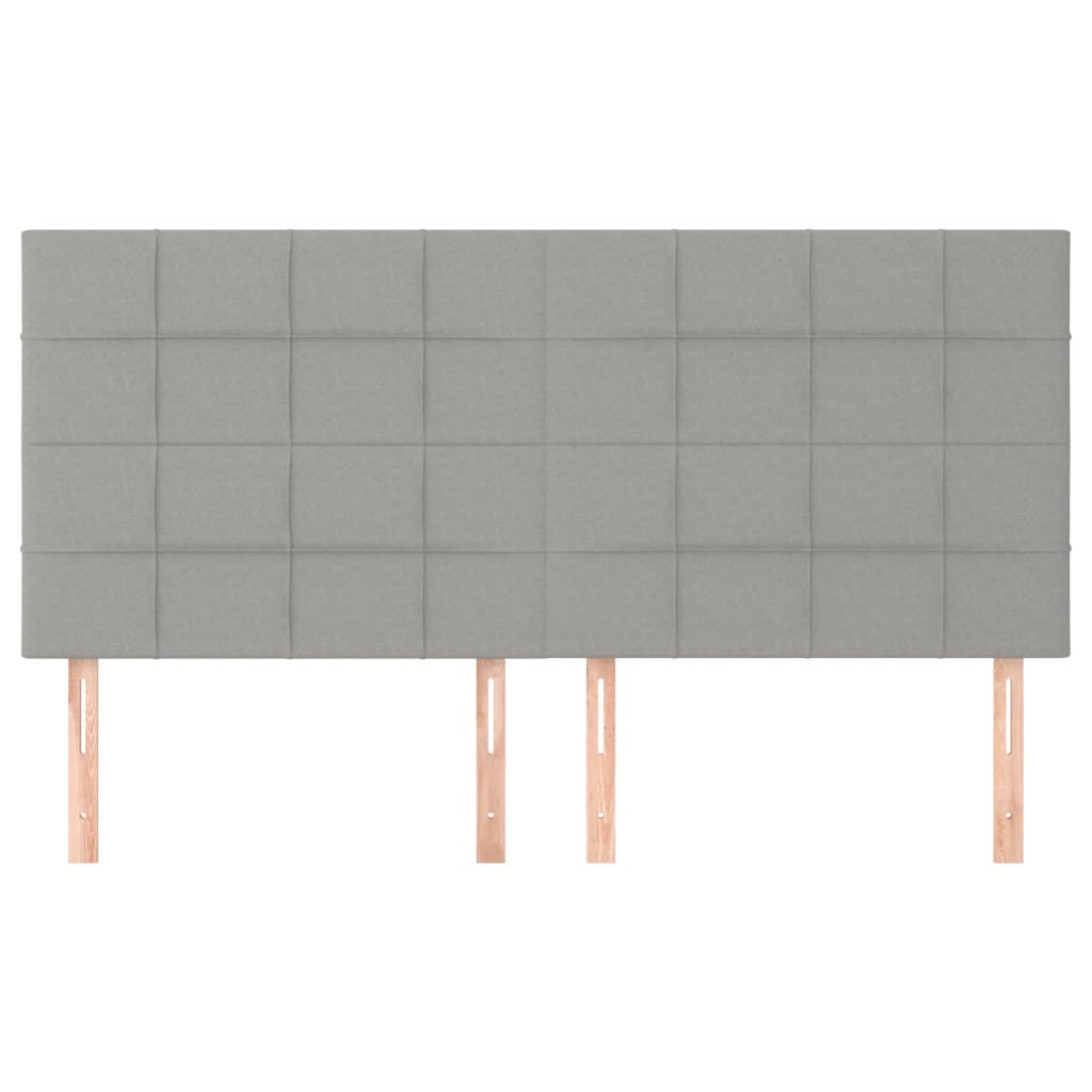 világosszürke szövet fejtámla 200 x 5 x 118/128 cm