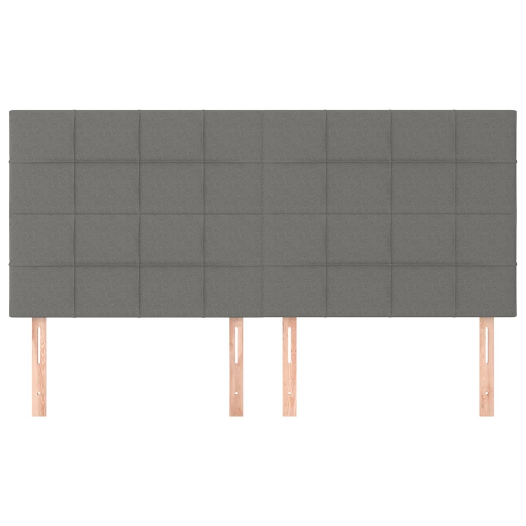 sötétszürke szövet fejtámla 200 x 5 x 118/128 cm