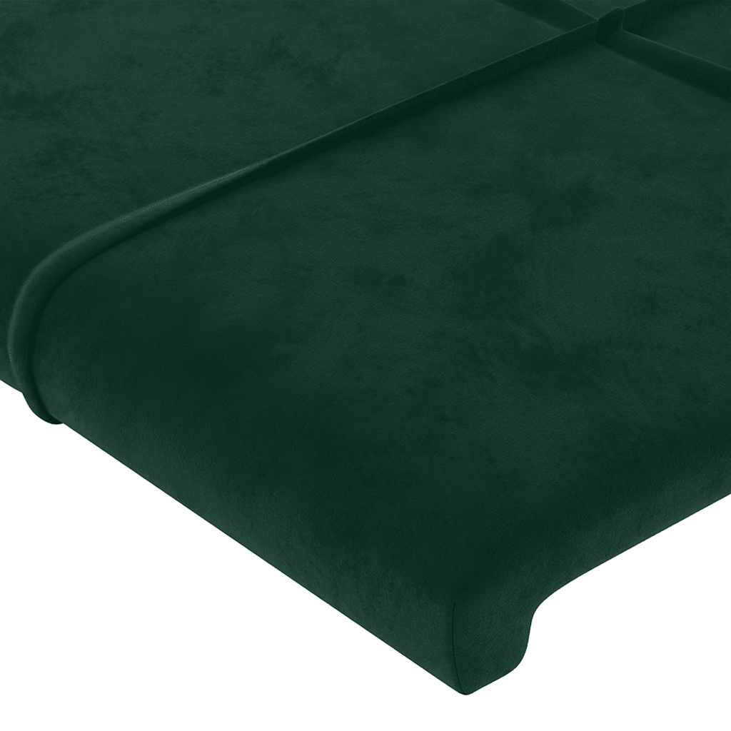 sötétzöld bársony fejtámla 100 x 5 x 118/128 cm