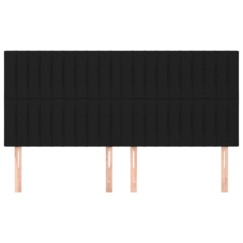 fekete szövet fejtámla 200 x 5 x 118/128 cm