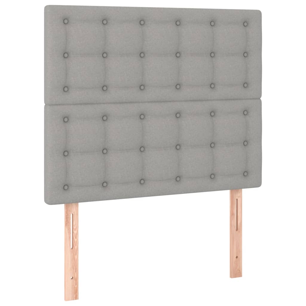 világosszürke szövet fejtámla 80x5x118/128 cm