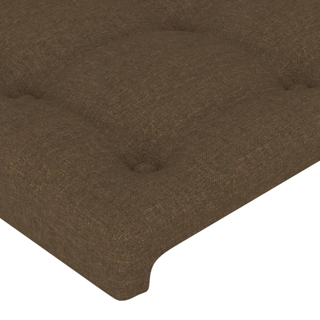 sötétbarna szövet fejtámla 80x5x118/128 cm