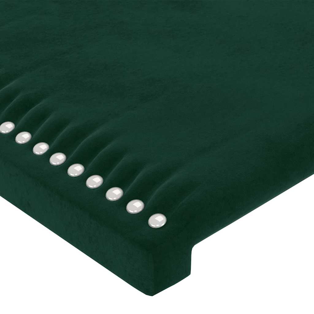 sötétzöld bársony fejtámla szárnyakkal 93 x 23 x 118/128 cm
