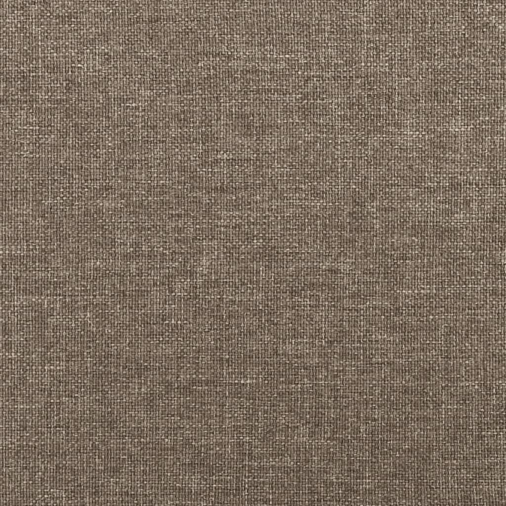 tópszínű szövet fejtámla szárnyakkal 203x23x118/128 cm