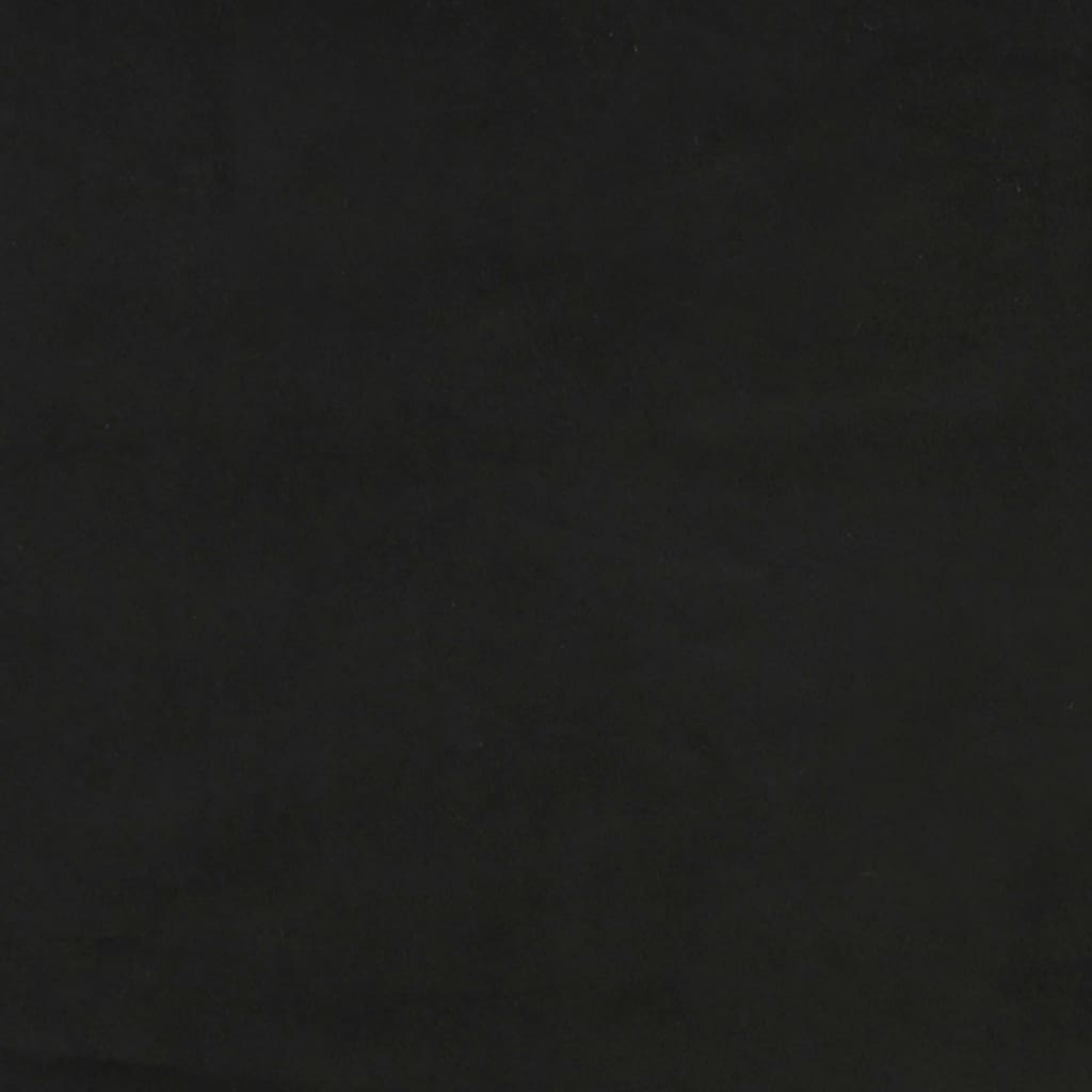 fekete bársony fejtámla szárnyakkal 203x23x118/128 cm