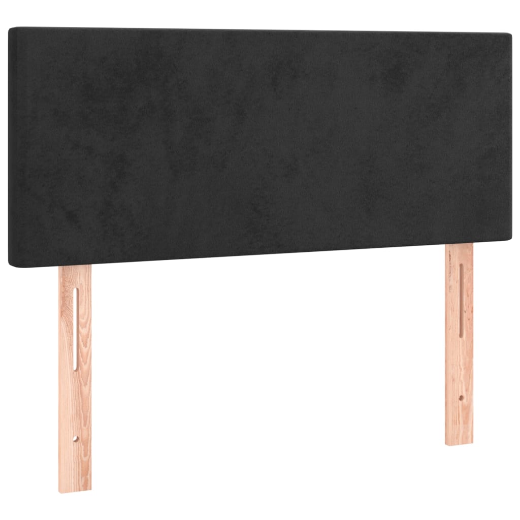 fekete bársony LED-es fejtámla 80 x 5 x 78/88 cm
