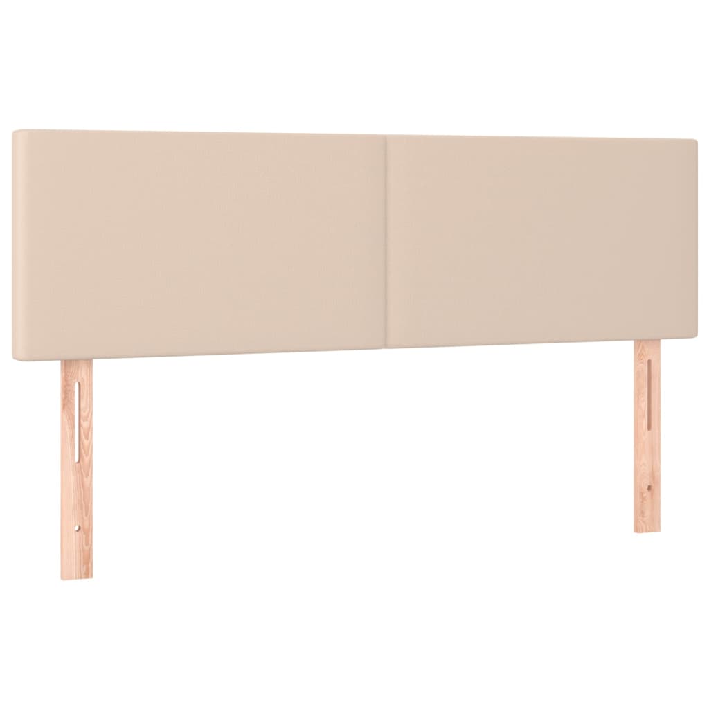 cappuccino színű műbőr LED-es fejtámla 144 x 5 x 78/88 cm