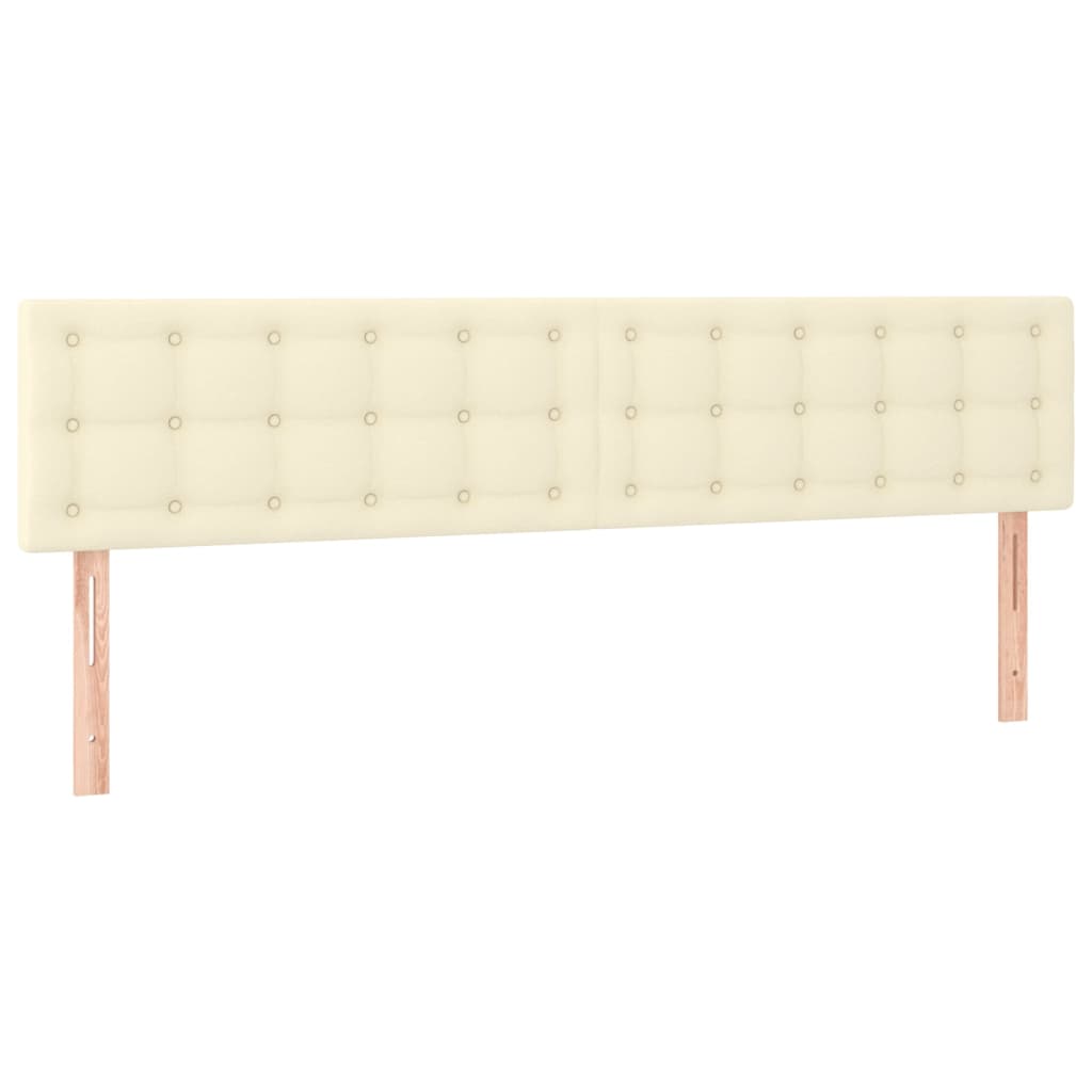 krémszínű műbőr LED-es fejtámla 160 x 5 x 78/88 cm
