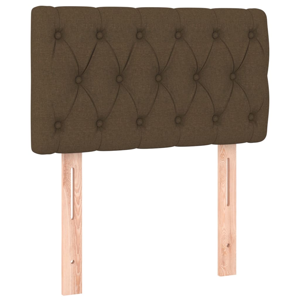 sötétbarna szövet LED-es fejtámla 80 x 7 x 78/88 cm