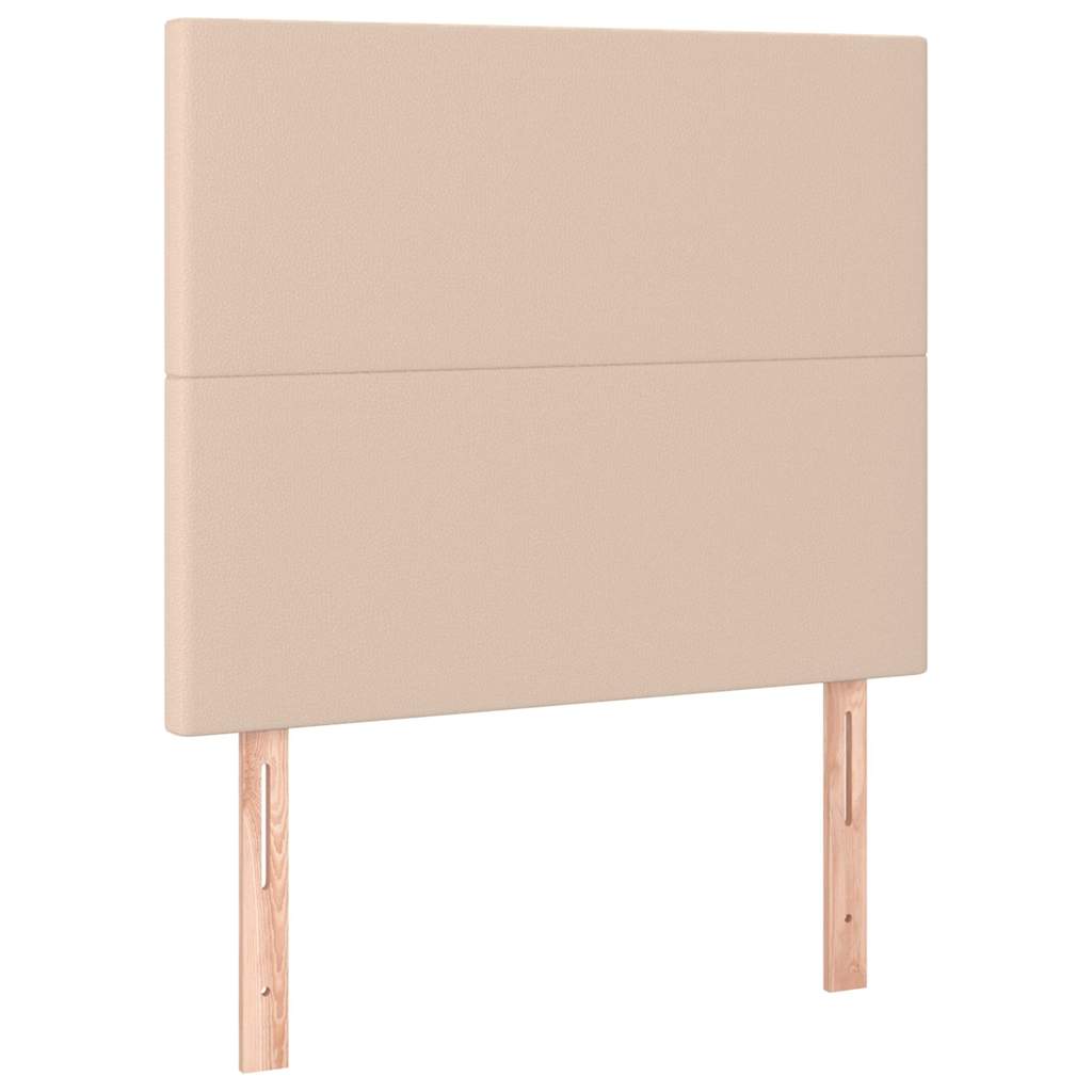 cappuccino műbőr LED-es fejtámla 80x5x118/128 cm