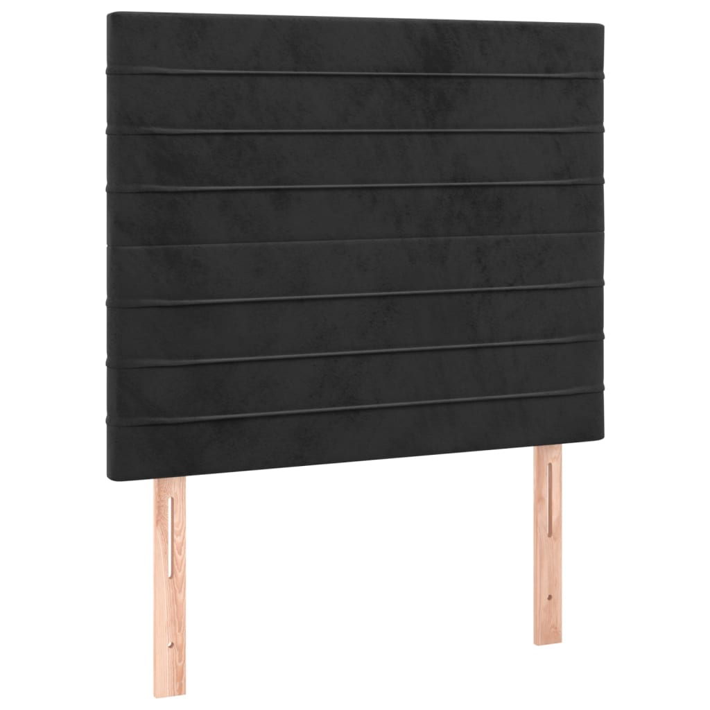 fekete bársony LED-es fejtámla 100x5x118/128 cm