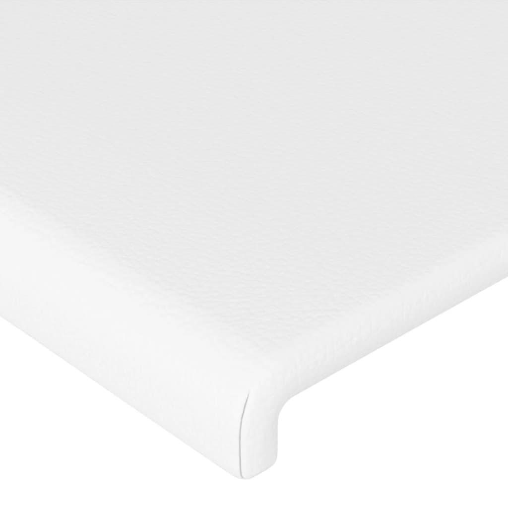 fehér műbőr LED-es fejtámla 163x16x78/88 cm