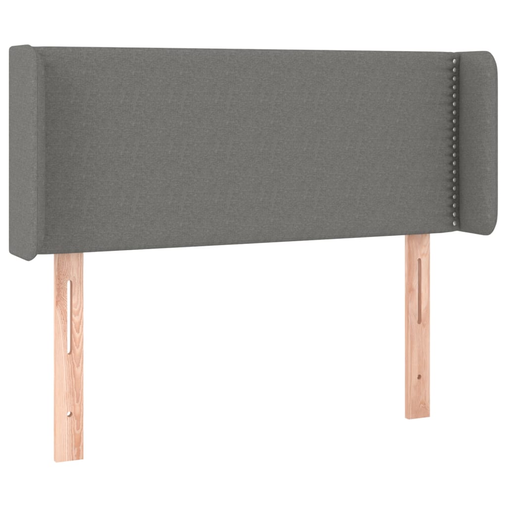 sötétszürke szövet LED-es fejtámla 83 x 16 x 78/88 cm