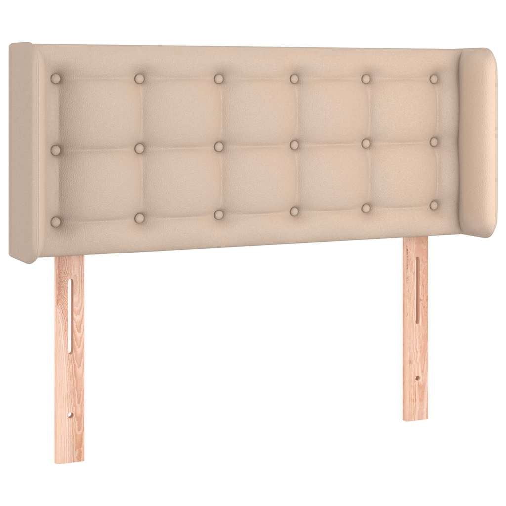 fekete műbőr LED-es fejtámla 83x16x78/88 cm