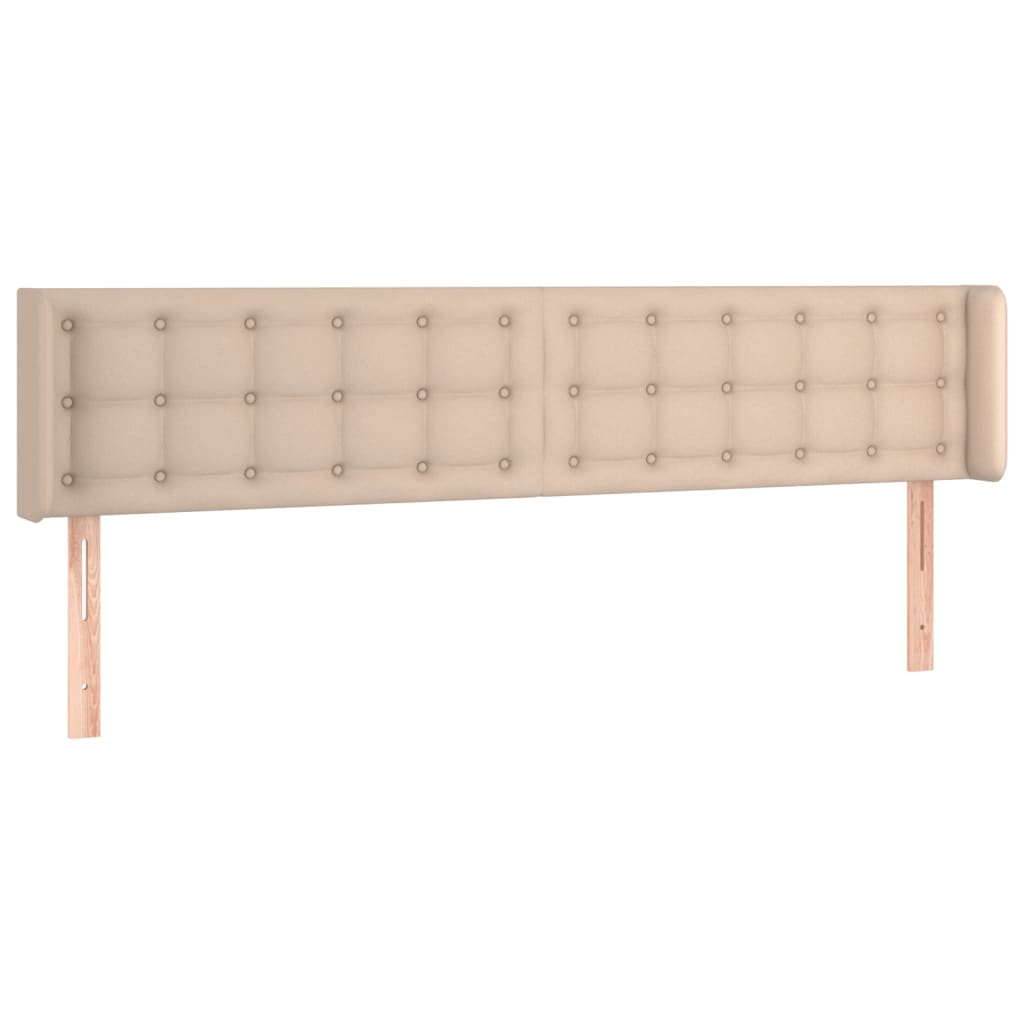 cappuccino színű műbőr LED-es fejtámla 203x16x78/88 cm