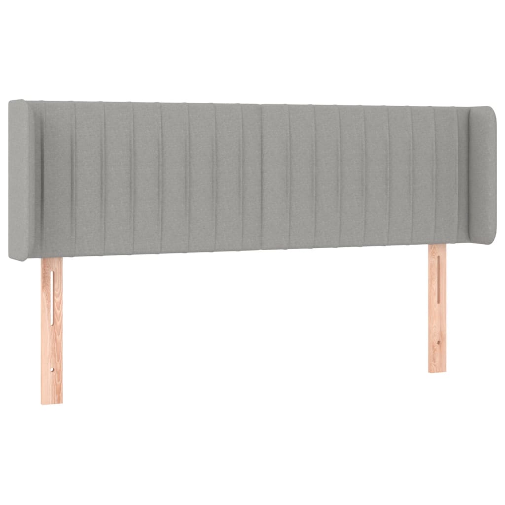 világosszürke szövet LED-es fejtámla 147 x 16 x 78/88 cm