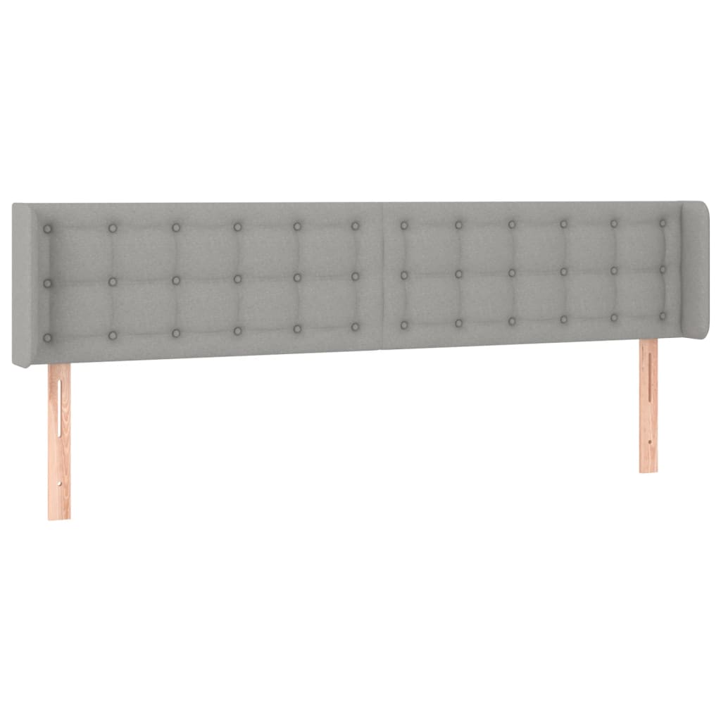 világosszürke szövet LED-es fejtámla 203 x 16 x 78/88 cm