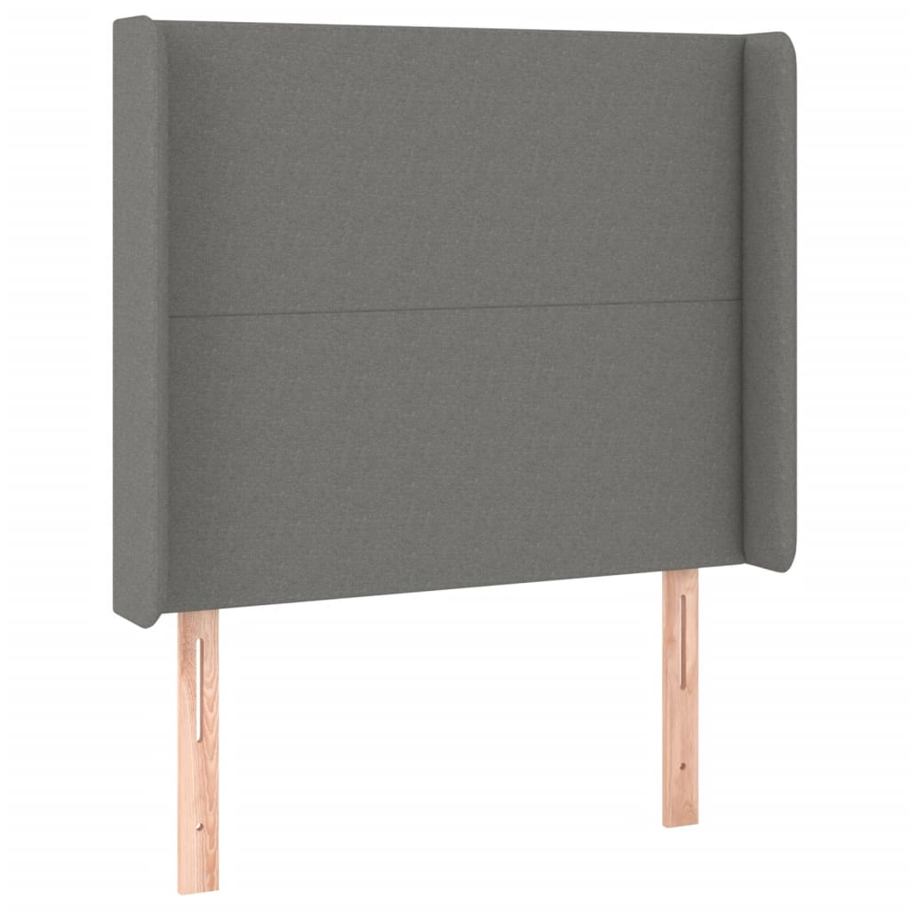 fekete szövet LED-es fejtámla 103x16x118/128 cm