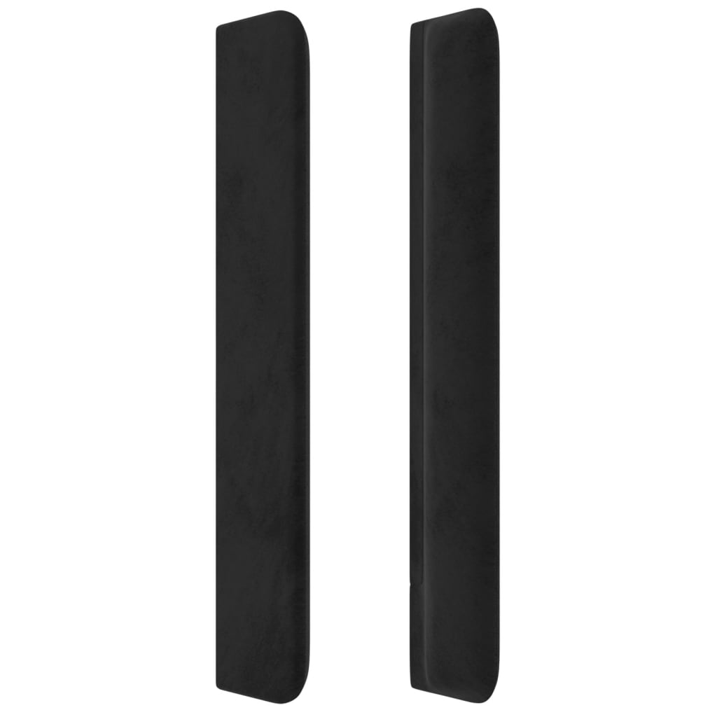 fekete bársony LED-es fejtámla 163x16x118/128 cm
