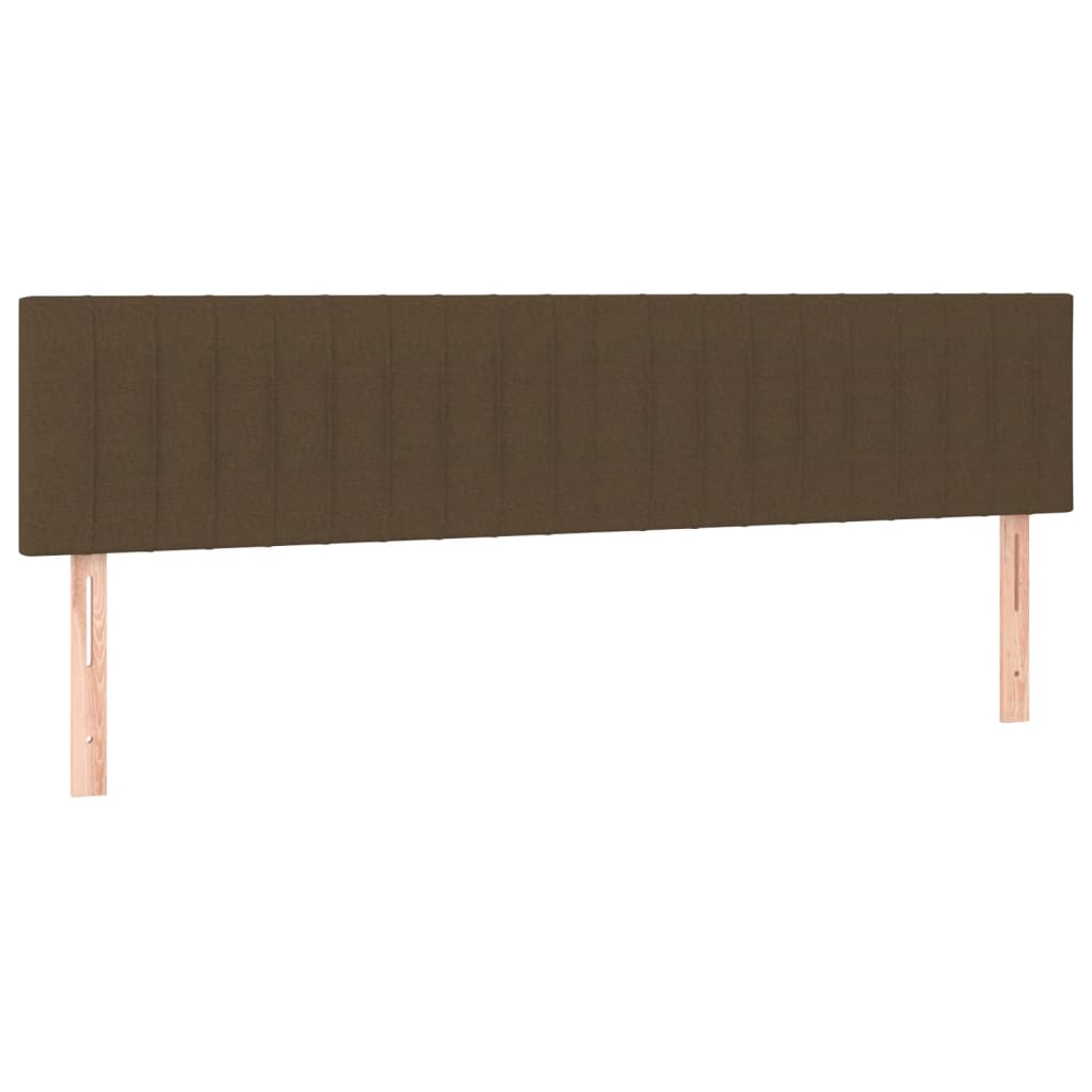 sötétbarna szövet rugós ágy matraccal 160 x 200 cm