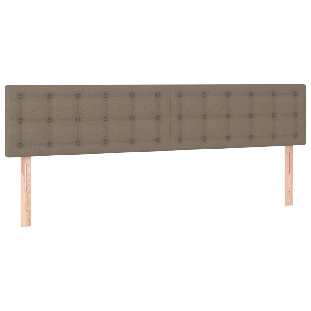 tópszínű szövet rugós ágy matraccal 200 x 200 cm