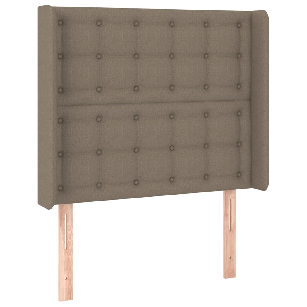tópszínű szövet rugós ágy matraccal 100 x 200 cm