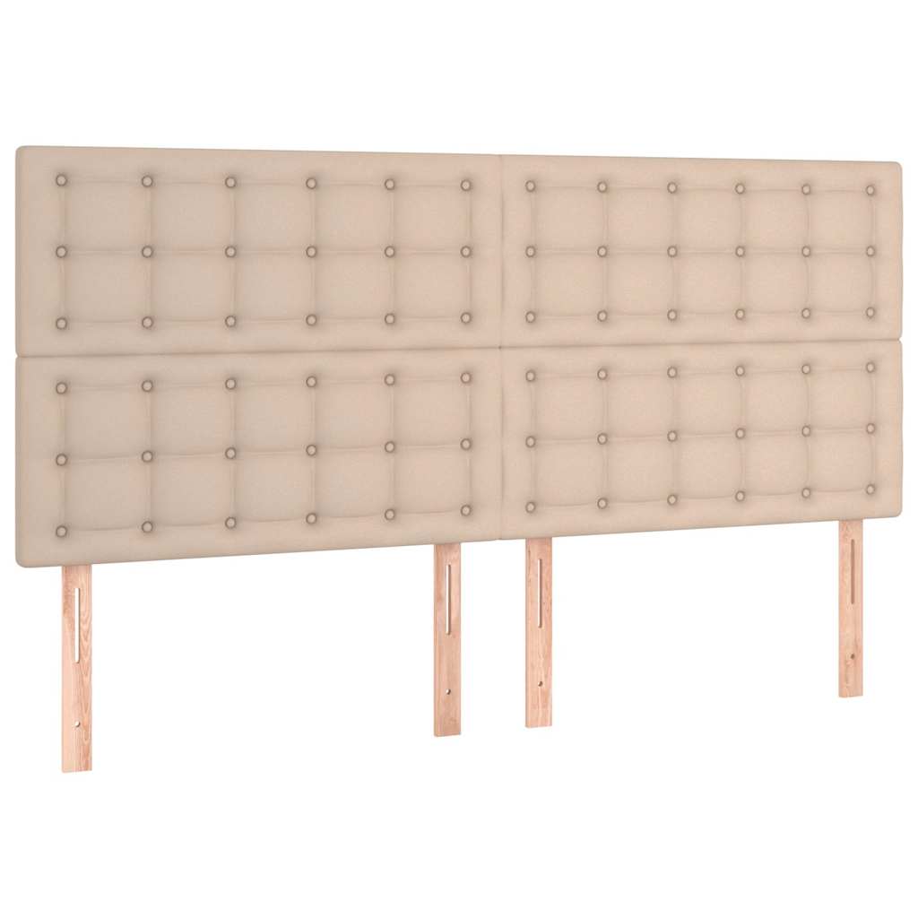 cappuccino színű műbőr rugós ágy matraccal 200 x 200 cm