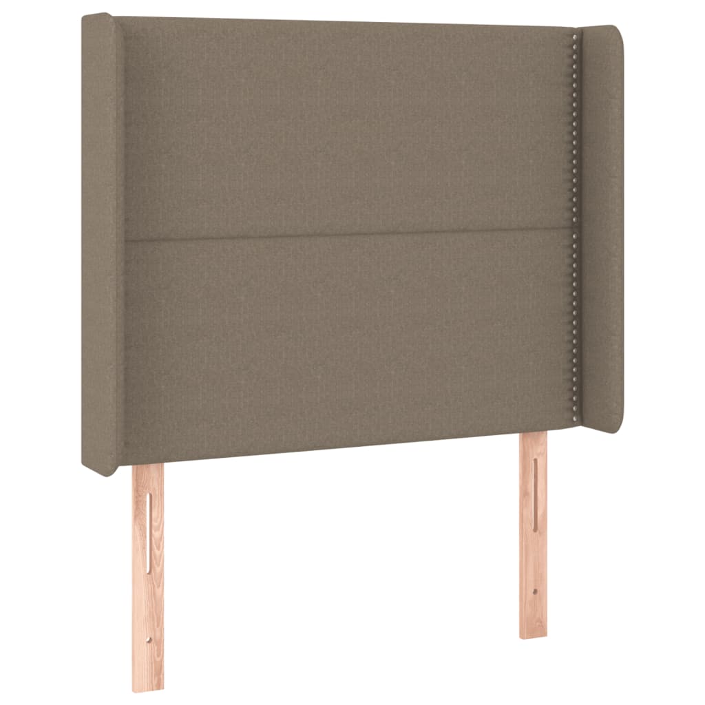 tópszínű szövet rugós és LED-es ágy matraccal 90x190 cm