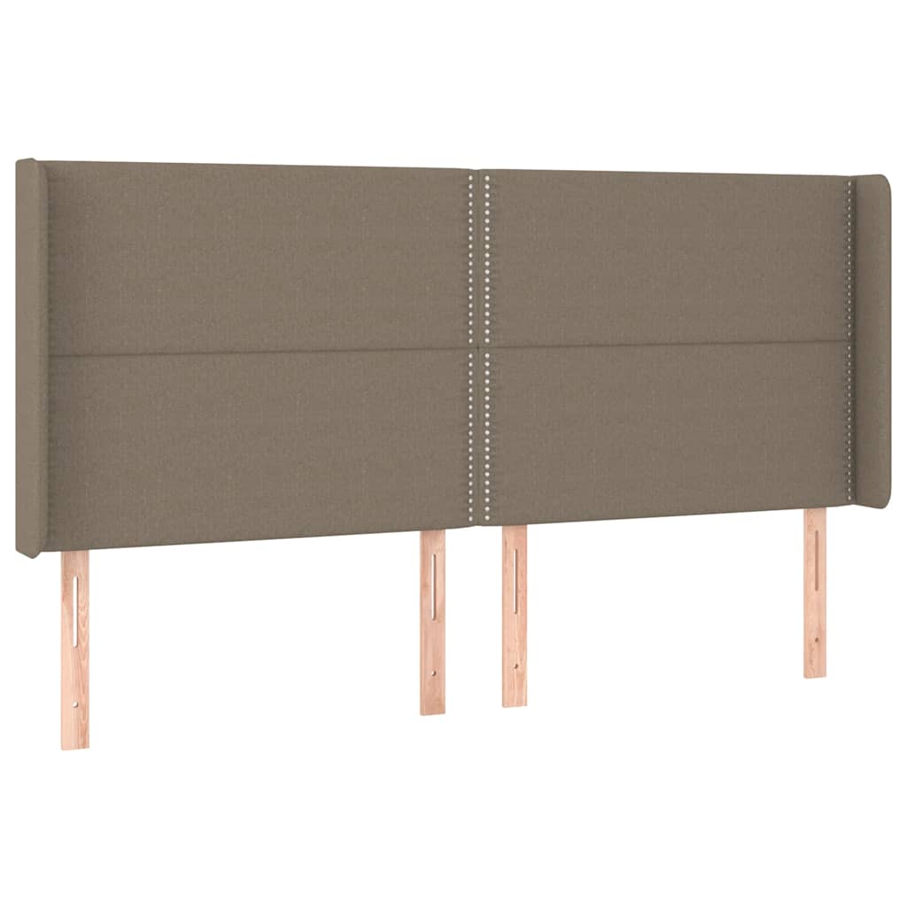 tópszínű szövet rugós és LED-es ágy matraccal 180 x 200 cm