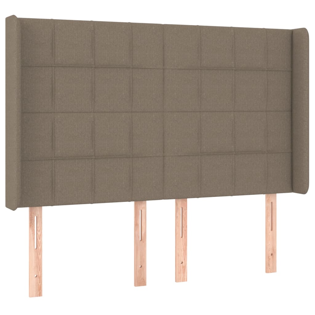 tópszínű szövet rugós és LED-es ágy matraccal 140x190cm