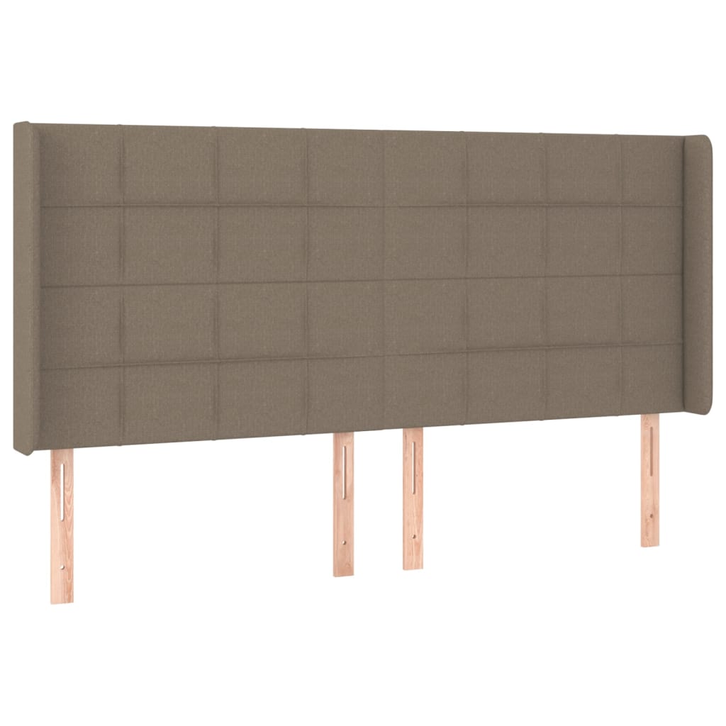 tópszínű szövet rugós és LED-es ágy matraccal 180 x 200 cm