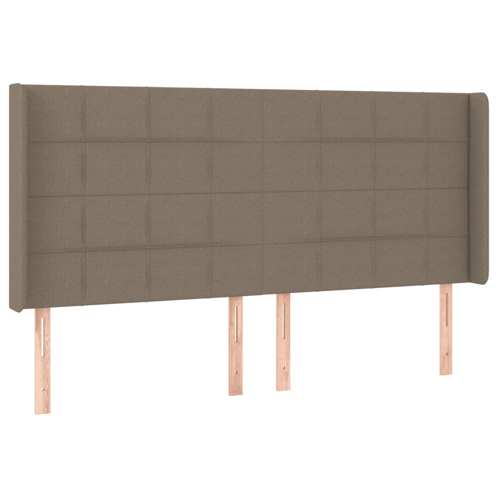 tópszínű szövet rugós és LED-es ágy matraccal 200 x 200 cm