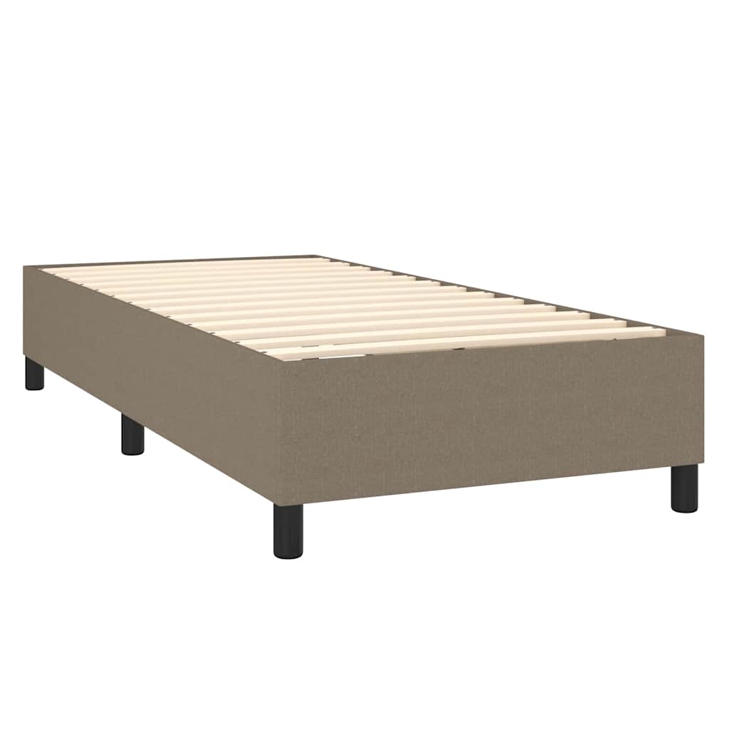 tópszínű szövet rugós és LED-es ágy matraccal 90x190 cm
