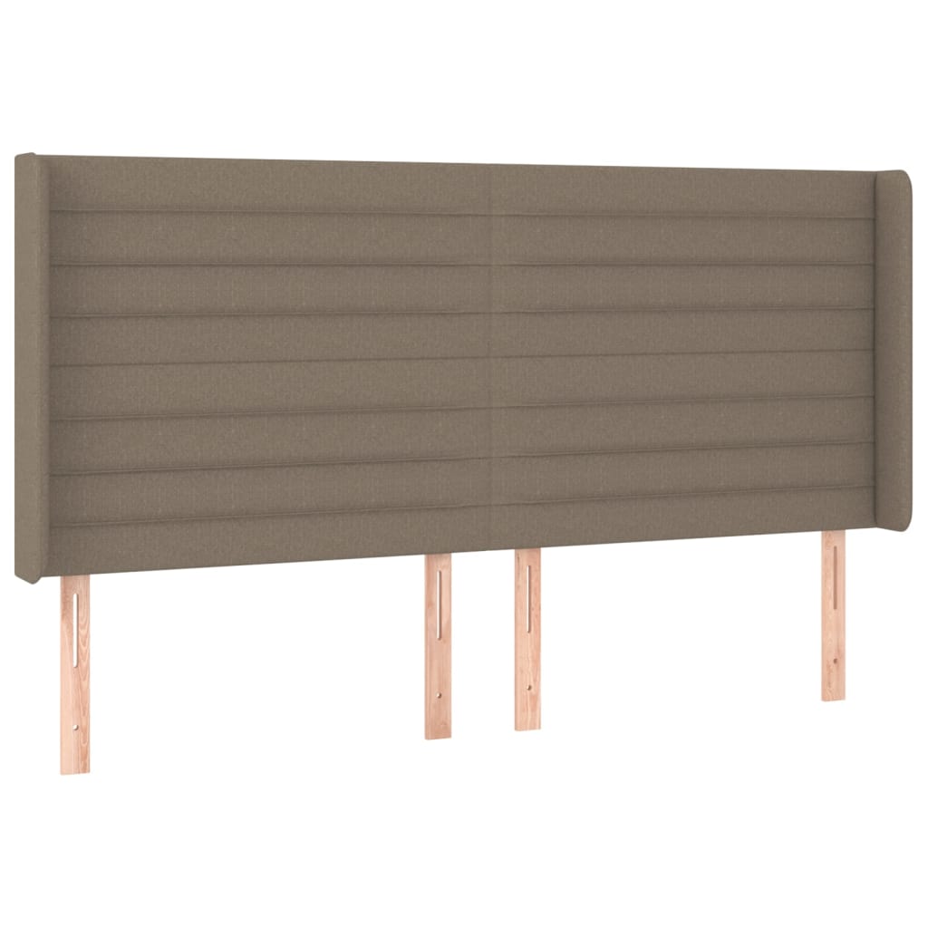 tópszínű szövet rugós és LED-es ágy matraccal 160x200 cm